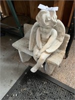 Concrete Angel on Bench