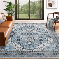 Gent drizz Office Area Rug - Grey Blue 9' x12'
