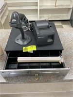 CASH DRAWER WITH KEY WITH PRINTER AND BAR CODE SCA
