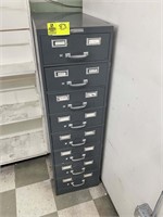 8 DRAWER VERTICAL FILING CABINET 15 IN W X 22 IN