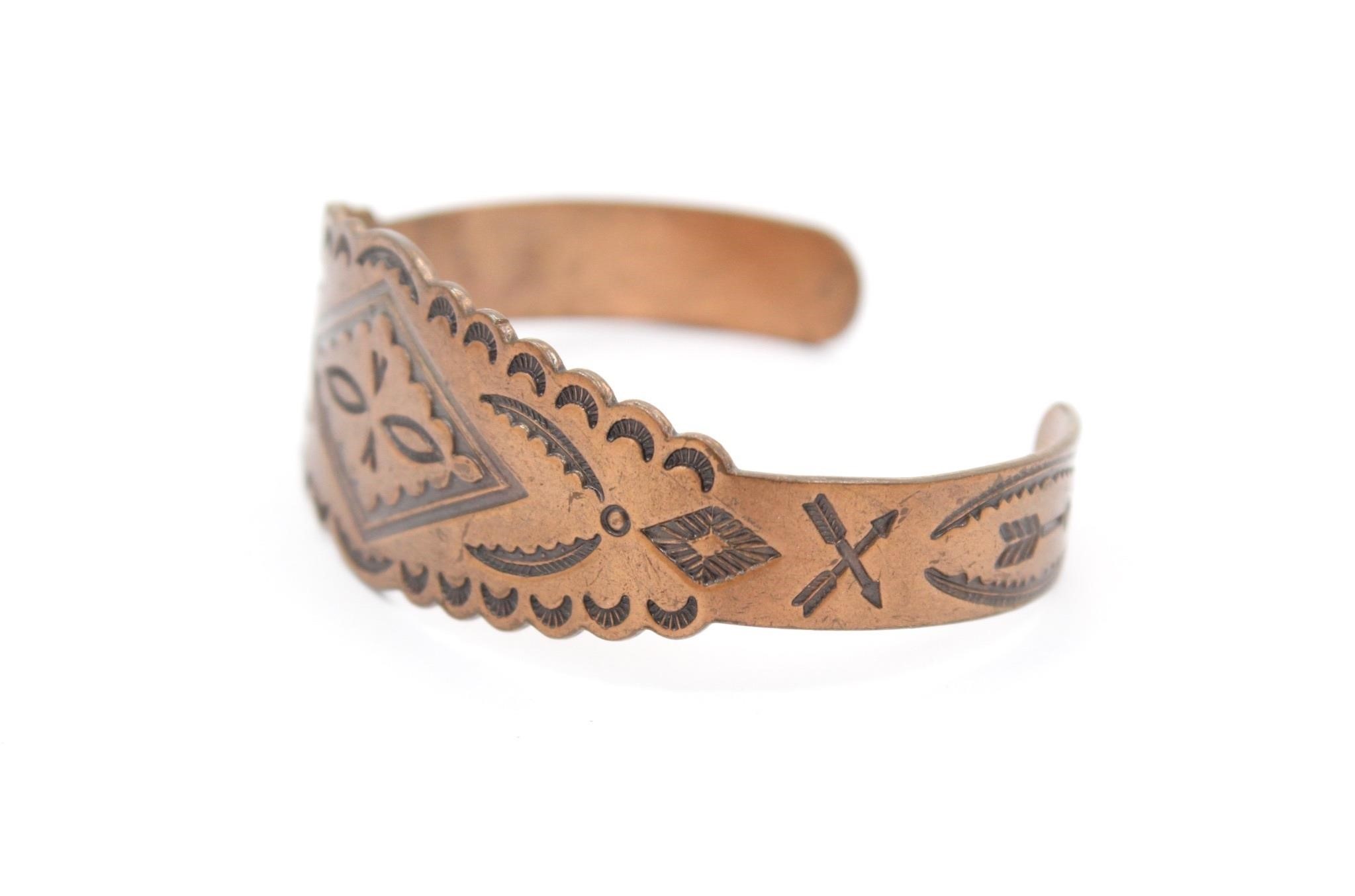 Vintage Navajo Solid Copper Cuff Bracelet