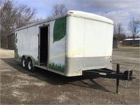 2014 20FT TANDEM AXLE ENCLOSED TRAILER W/ FOLD DOW