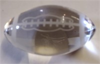 1970s Oleg Cassini Crystal FOOTBALL Paperweight!