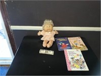 Vintage Cabbage Patch doll & books