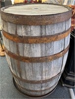 40” Antique Oak Whiskey Barrel