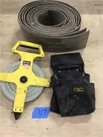 200. FOOT TAPE MEASURE,  TOOL POUCH, BELTING