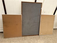3 assorted bulletin boards