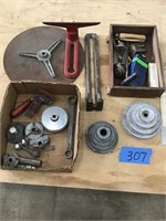 WOOD LATHE PARTS AND PULLEYS