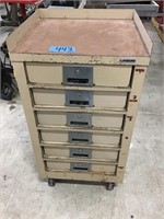 6 DRAWER STEEL CABINET WITH KEYS