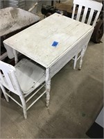 DROP LEAF TABLE,  2. CHAIRS