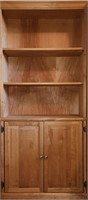 Unfinished Bookcase Storage 2 Door Cabinet