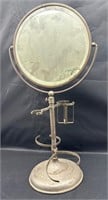 24” Antique Metal Adjustable Shaving Mirror