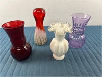 4X ART GLASS VINTAGE HAND BLOWN AND MORE