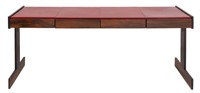 Zalszupin Attr. Modern Leather & Rosewood Console