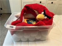 Angry Bird Hat, Balls for Indoor Snowball Game,