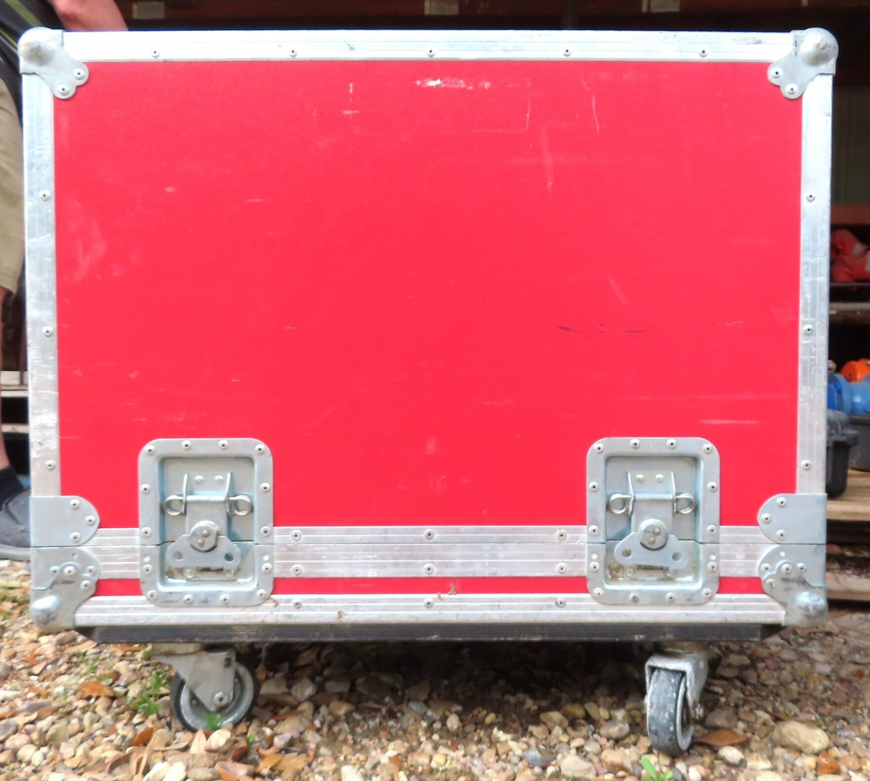 Red Transport Box, 30"x15"x27", on Casters