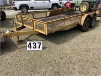 6.5 ft by 16 ft Tandem Axle Trailer