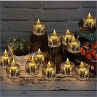 12-Pcs Acrylic Flameless Candles