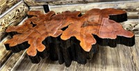 Cross-Cut Live Edge Lacquered Coffee Table