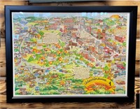 Livingston Montana Pictorial Map Poster 1988