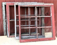 4pcs- antique window frames
