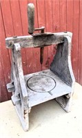 small antique fruit press
