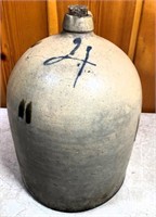 antique 4 gal. crockery jug- Good codnition