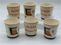 6 Oliver Dealership "Oliver Welcomes You" Cups