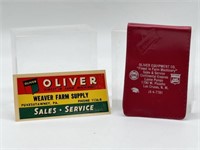 Oliver Dealer Sticker and Notepad Holder