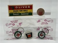 5 Pcs Oliver Advertising Dealer Sticker, keychains