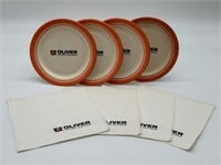 4 Each-Oliver Paper Plates and Napkins
