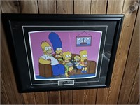 Simpsons family portrait framed