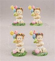 Four Porcelain Baby Dolls Sculptures