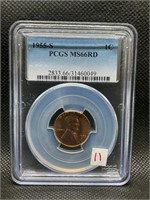 1955-S PCGS MS66 RED PCGS LINCOLN WHEAT CENT