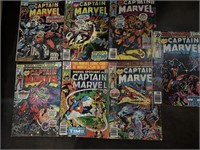 Lot of Captain Marvel Comic Books
