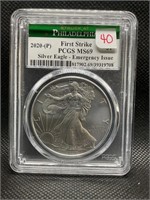 2020-P AMERICAN SILVER EAGLE PCGS MS69 FIRST