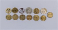 Assorted Store Tokens 13pc