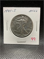 1941-S WALKING LIBERTY HALF DOLLAR MS62