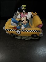 Retired Fab 5 Duck Taxi Piggy Bank w/ Mickey