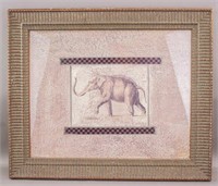 Framed Print on Paper Elephant