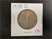 1939-D WALKING LIBERTY HALF DOLLAR