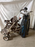 Golf Clubs & Modified Stroller