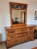 Nice Iron Panel Dresser w/ Mirror