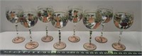 Hand painted Wine Glasses