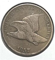 1857 Flying Eagle Cent Very Nice