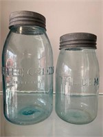 THE GEM pair of Vintage Fruit Jars