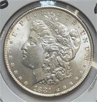 1881P Morgan Silver Dollar Choice BU