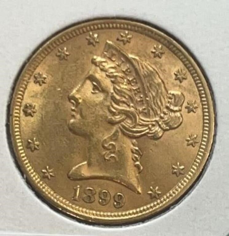 1899P $5.00 Liberty GOLD Choice
