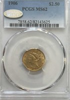 1906 $2.50 Liberty GOLD PCGS MS62