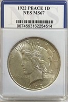 1922 Peace Silver Dollar NES MS67